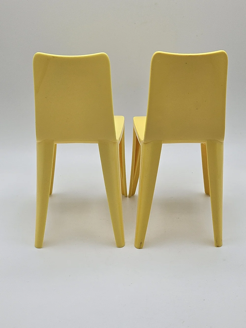 VINTAGE Barbie Yellow Folding Table and Chair Set Dollhouse Furniture Kitchen